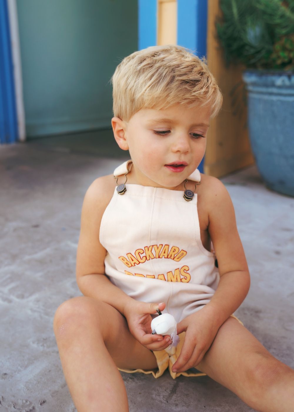 The Backyard Overalls | Peach Baby Overalls – Calla Lili Kids