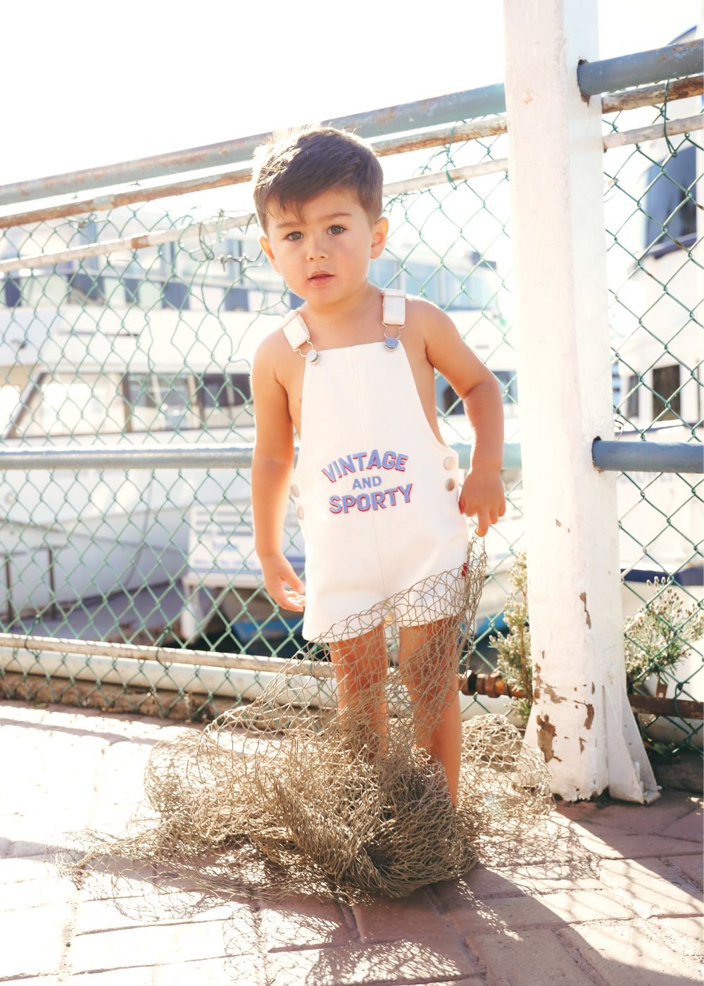 The Club Overalls | White Denim Baby Overalls – Calla Lili Kids