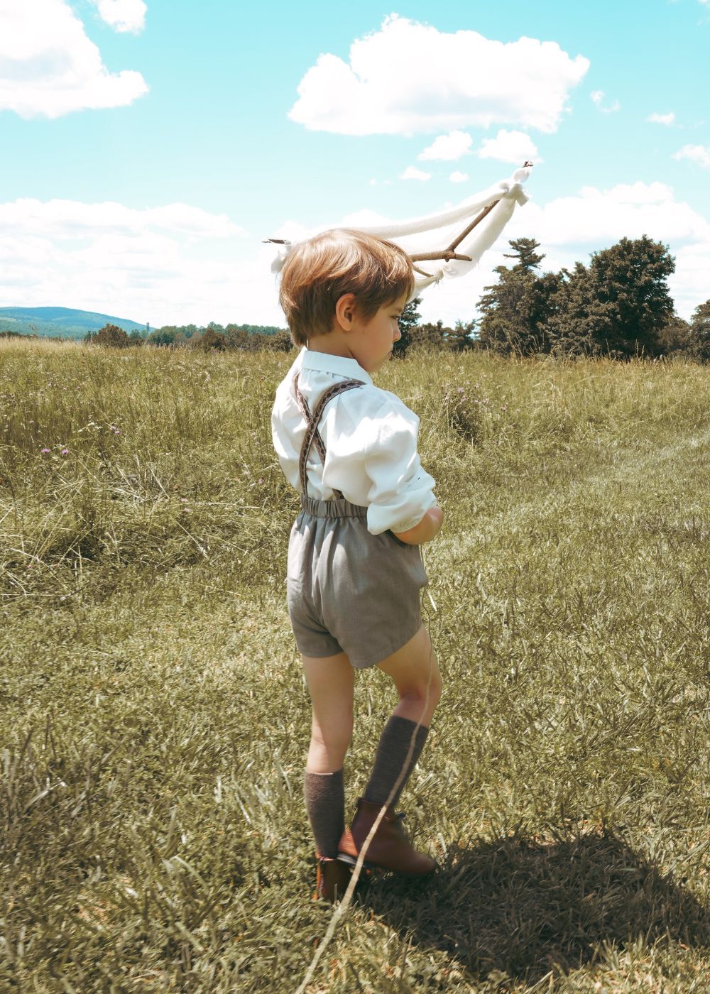 Romy Knit Suspenders Shorts