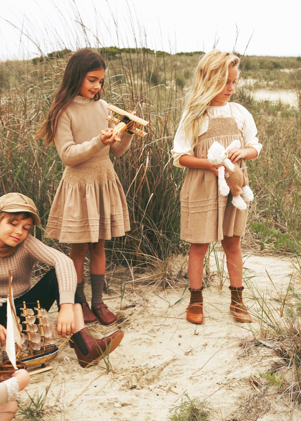 calla lili brown tweed dress Girl Calla Lili Kids