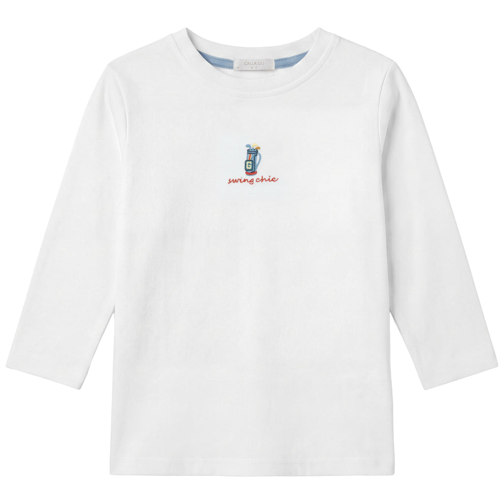The Chic Tee ( White / Blue )