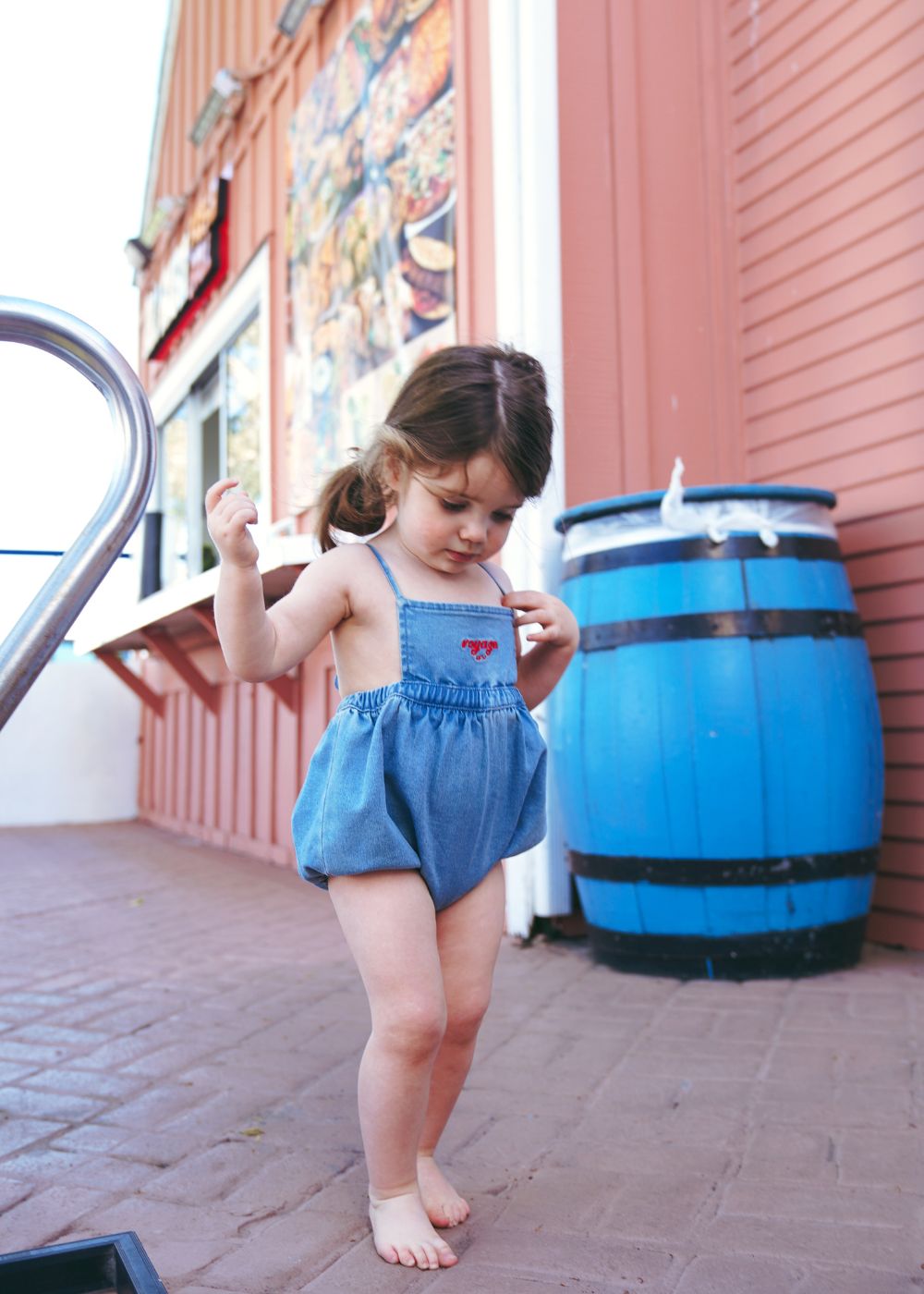 Sophie Romper | Denim Baby Girl Romper – Calla Lili Kids