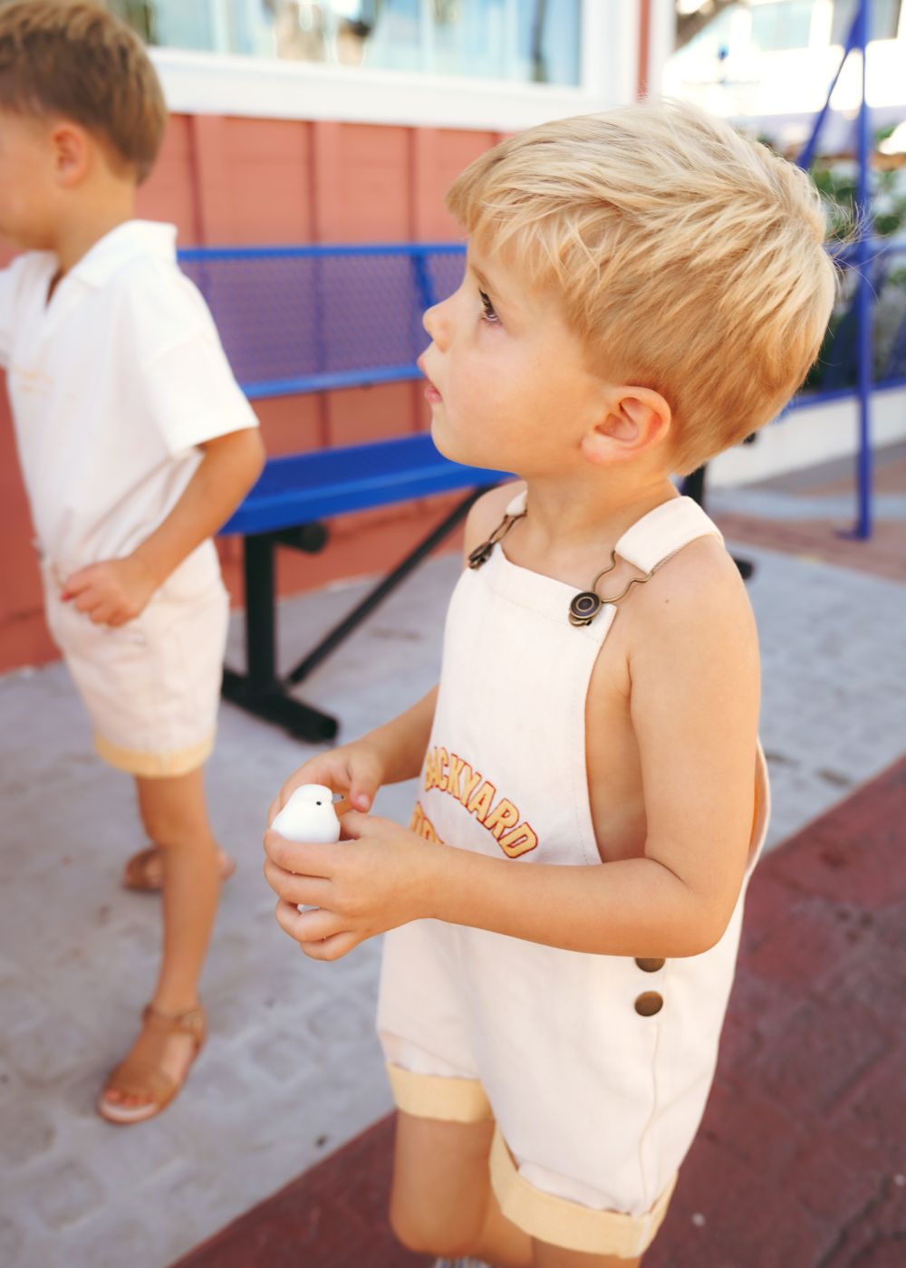 The Backyard Overalls | Peach Baby Overalls – Calla Lili Kids