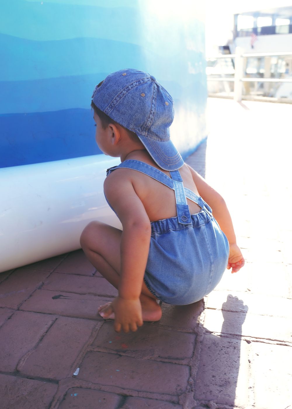 Marlow Romper | Denim Baby Boy Overalls – Calla Lili Kids