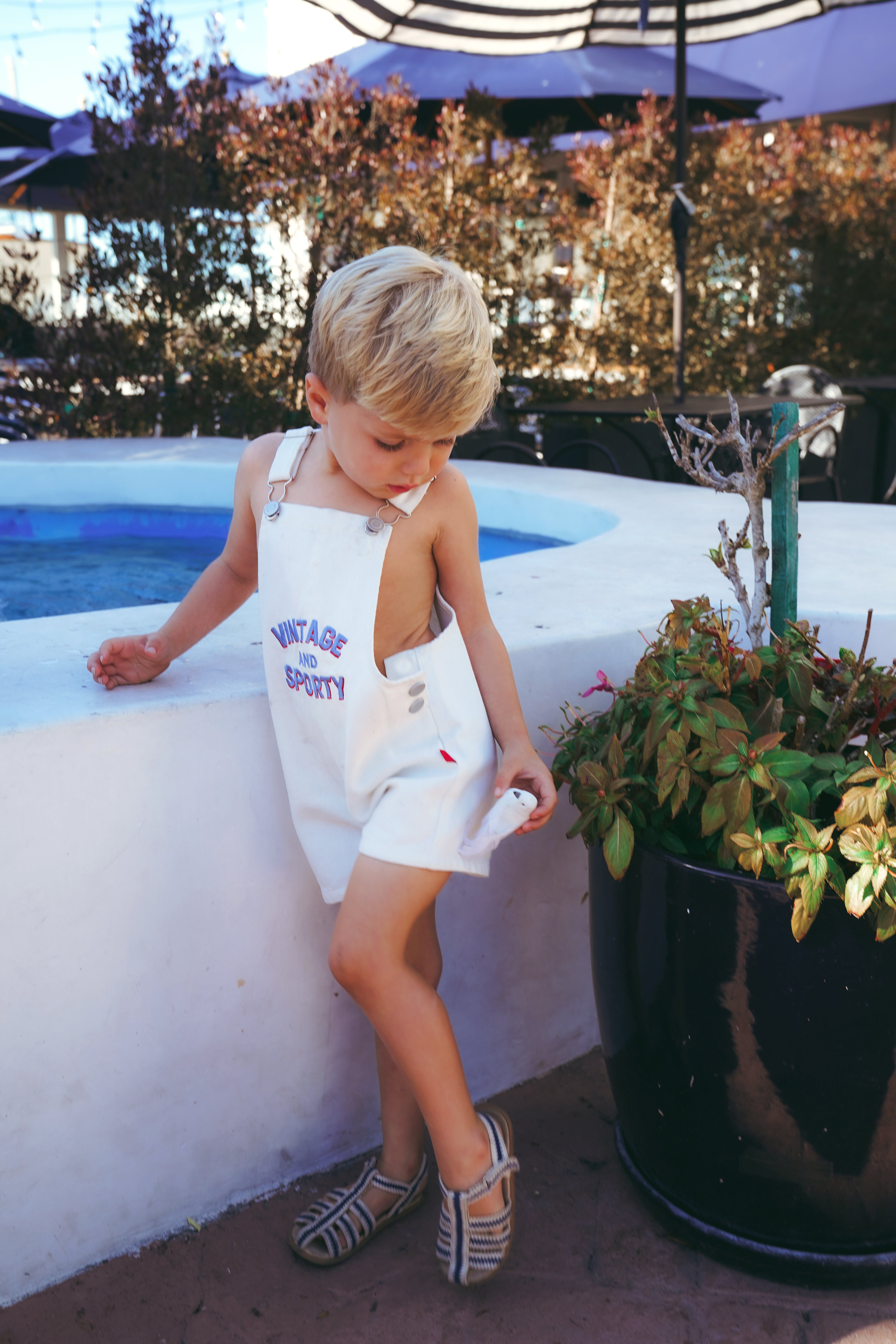The Club Overalls | White Denim Baby Overalls – Calla Lili Kids